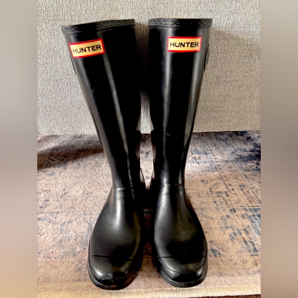 HUNTER Women's Original Tall Gloss Rain Boots Size 9 US